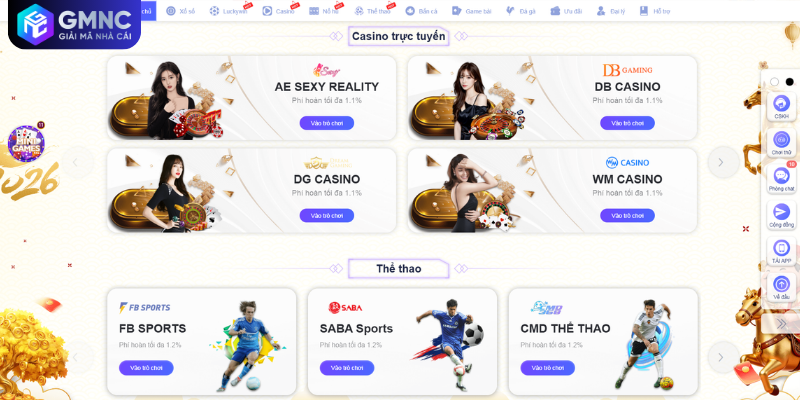 Các sảnh game đổi thưởng xanh chín trên hệ thống LUCK8